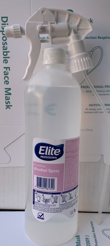Botella Alcohol Spray 4 Unidades De 1 Litro Elite Reg Isp