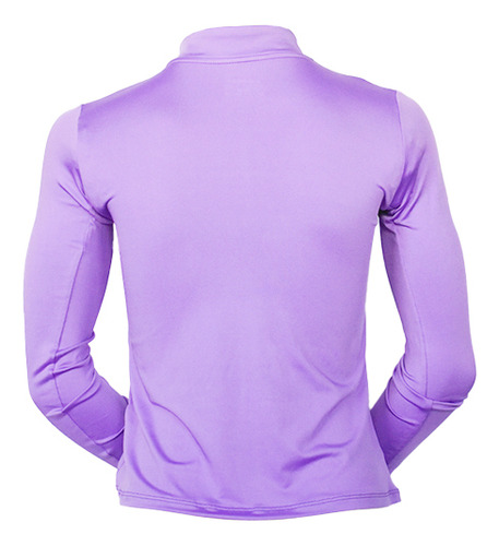 Sudadera Deportiva Lasbro Lila Con Cierre Medio De Mujer