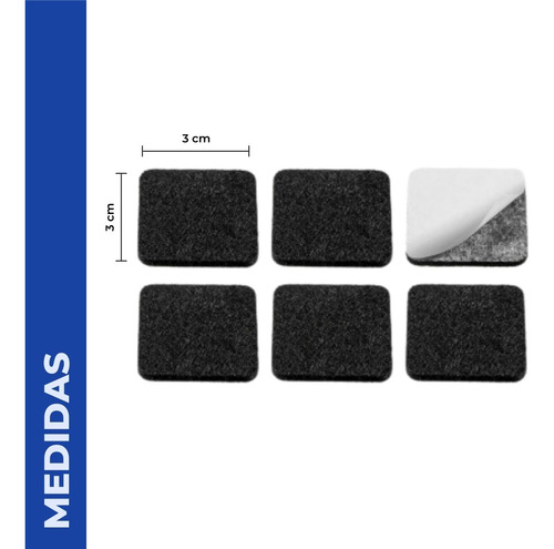 Fieltro Adhesivo Cuadrado Talle G X 6un Ordene