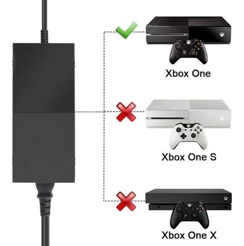 Xbox One Fuente Supply Brick Corriente Con Cable Autovoltage