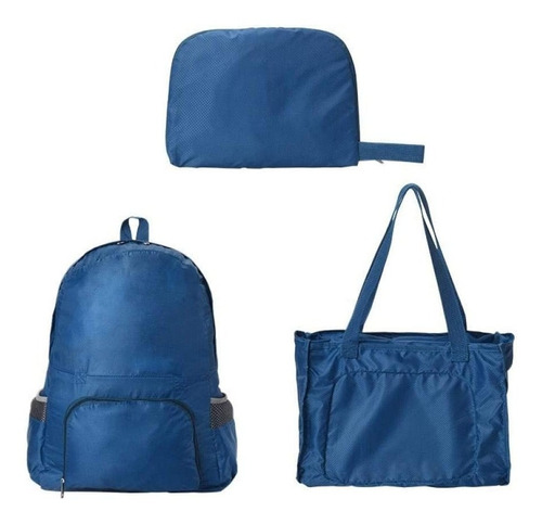 Mochila Bolso Impermeable Plegable 2 En 1 Portátil 25l Ch