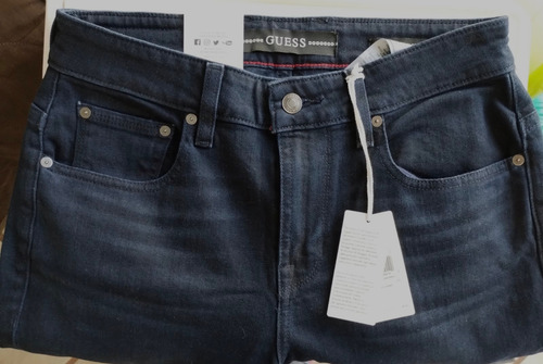 Jeans Azul Índigo Guess Caballero Talla 29 X 32 Mod.mbgar53