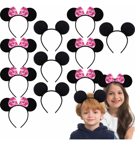 Diademas Mimi & Mickey Mouse Oreja Fiesta Batucada Boda 24pz