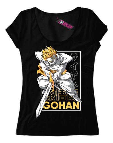 Remera Mujer Gohan Dragon Ball Z Anime Dbz T916 Dtg Premium