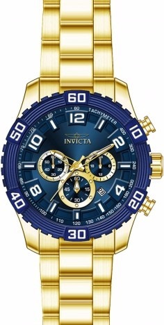 Relogio Invicta Pro Diver Plaque Ouro Fundo Azul 24604