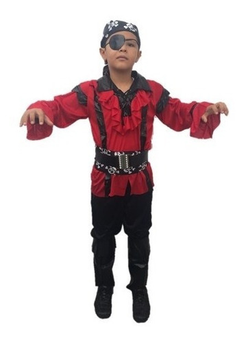 Disfraz Pirata Barba Roja Niño Halloween