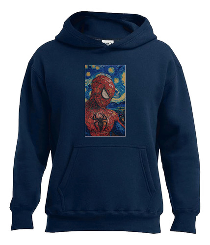Sudadera Azul Capucha Unisex Spiderman E0358
