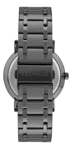 Relógio Technos Masculino Slim Grafite - 6p23ar/1v Bisel Verde