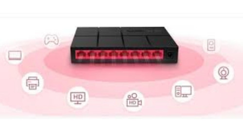 Imagen 2 de 4 de Switch Gigabit 8 Puertos Mercusys Ms108g 10/100/1000 Mbps