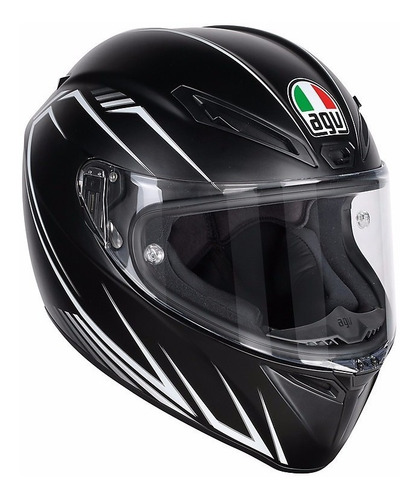 Casco Integral Agv Veloce S Predator Negro/blanco Importado