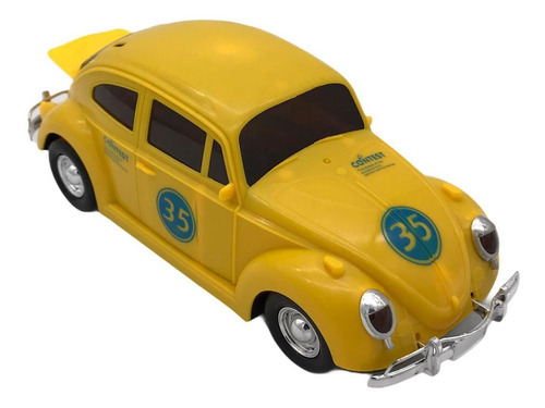 Cochecito Beetle Bate And Turn Around de 360 grados con sonido y luz de color amarillo