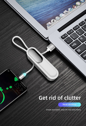 Cable Cargador 3 En 1 Magnetico Android iPhone Usb Tipo C