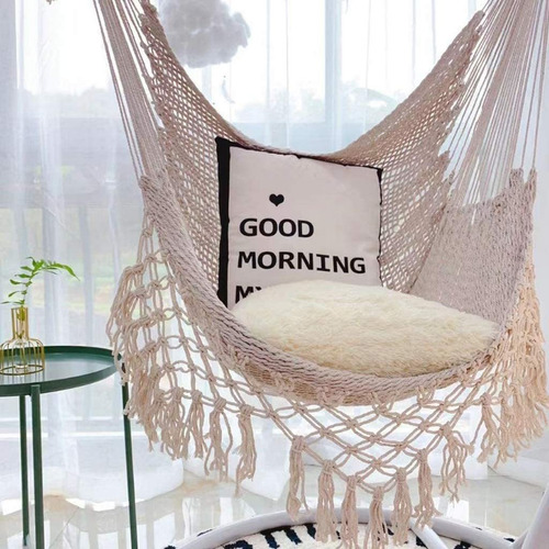 Imagen 6 de 9 de Silla Hamaca Sillon Columpio Jardin Importado Tela Madera