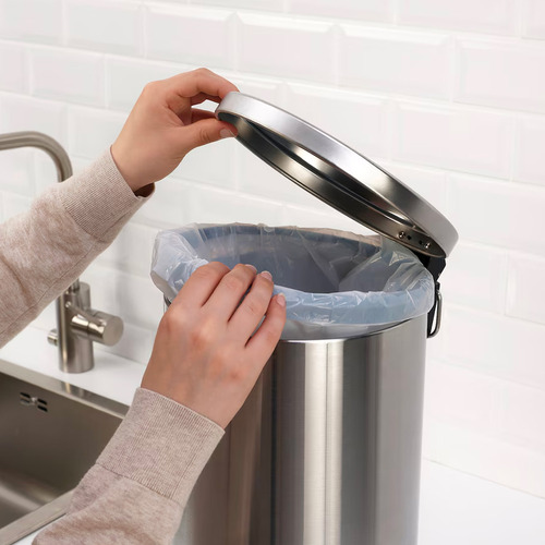 Bote Cesto De Basura Con Pedal Acero Inoxidable 5 Litros