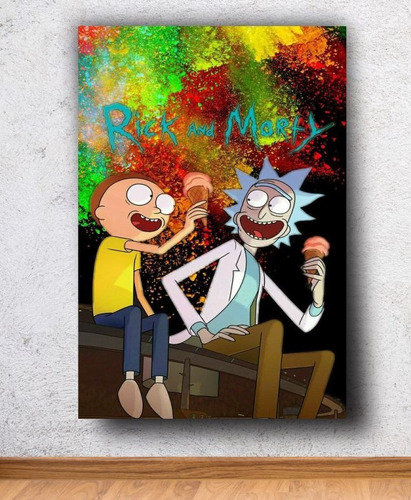 Cuadro Decorativo En Canvas Rick Y Morty Arte 28x41 Cm - 15