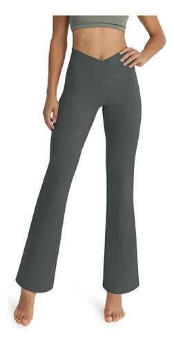 Pantalones De Yoga Elásticos Casuales Pantalones Acampanados