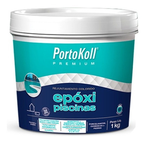 Rejunte Para Piscina Porto Koll 1kg Cor Azul Cobalto