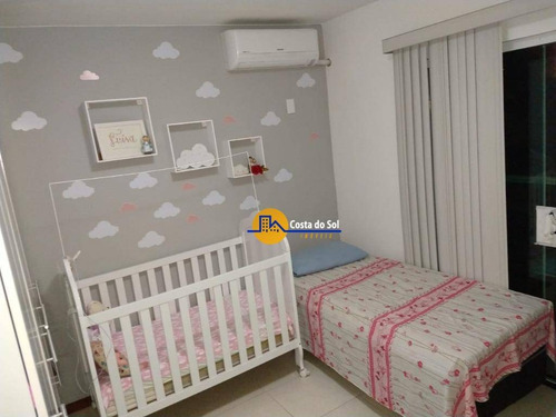 Excelente Apartamento Com 2 Dormitórios À Venda, 80 M² Por R$ 295.000,00 - Recreio - Rio Das Ostras/rj - Ap0703