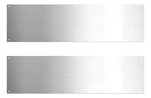 Pack De 2 Placas Protectoras Para Puerta De Acero Inoxidable – Previene Arañazos De Mascotas Y Rozaduras | Fácil Instalación Con Tornillos | Para Puertas Batientes