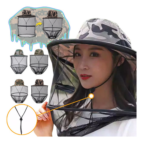 Sombrero Para El Sol Gorra Con Proteccion Para Cuello Y Cara