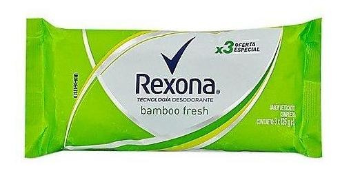 Jabon Desodorante Rexona Bamboo Fresh 3x125 Barra