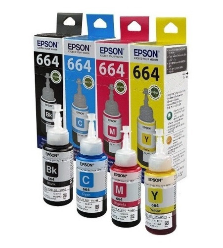 Oferta 4 Botellas De Tinta Original Epson T664 Los 4 Colores