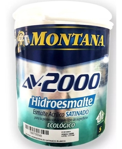 Pintura Montana Hidroesmalte Satinado Blanco Clase A