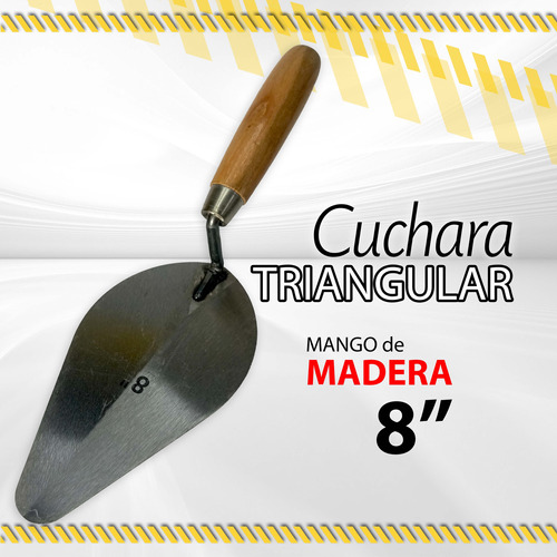 Cuchara Triangular Mango De Madera 8  Pas-002 / 09803