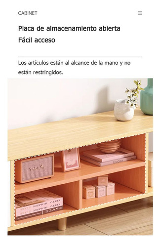 Mueble Para Tv Rack Modelo Estilo Vintage Mesa Con 3 Puertas Blanco Cálido + Color Roble Campestre