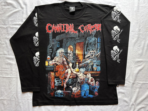 Polo Manga Larga Cannibal Corpse - Tour ( L ) Death Metal