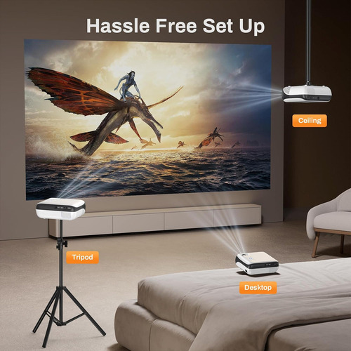 Proyector Bluetooth 1080p Nativo Con Wifi Bluetooth