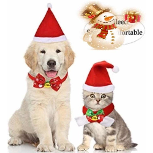 Gorro De Navidad Para Perros Y Gatos + Nombre De La Mascota
