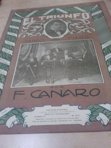 Francisco Canaro - Partitura Para Piano Tango El Triunfo