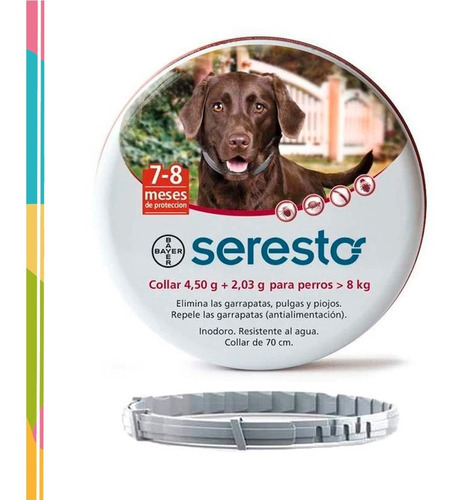 Antipulgas Collar Seresto Para Perros 8 Kg A Más