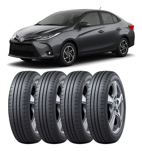 Kit 04 Pneus Originais Yaris 185/60 R15 84h Enasave Ec300+