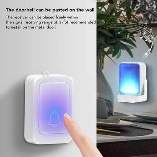 Campainha Sem Fio Com Luz Led Para Idosos