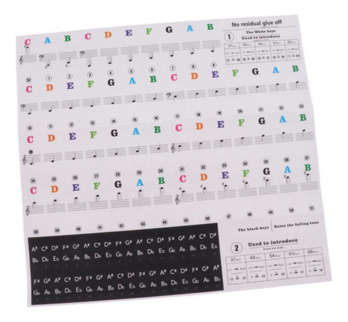. Etiquetas Adesivas Para Piano Com Notas Musicais Para