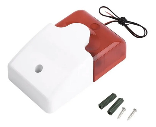 Sirena Estroboscópica Cableada Alarma 9v - 12v 110db