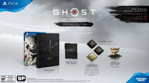 Ghost Of Tsushima Edição Especial Ps4 - Mídia Física