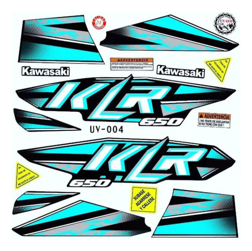 Set De Calcomanías Klr 650 Año 2013 Laminadas