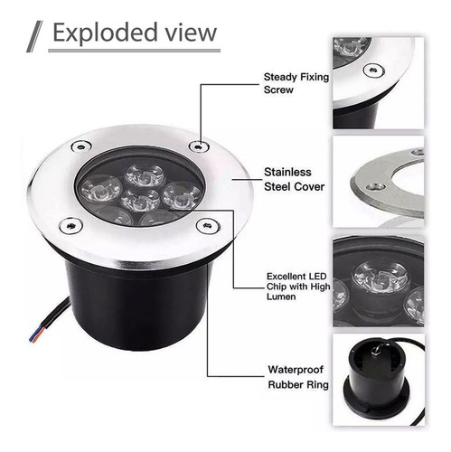Luces Led Pozo Bajo Voltaje Iluminación Paisaje Impermeable
