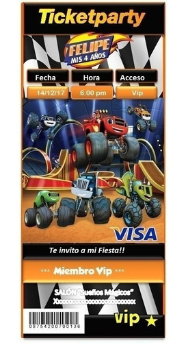 Kit Imprimible Blaze And The Monster Machine Candy Editable