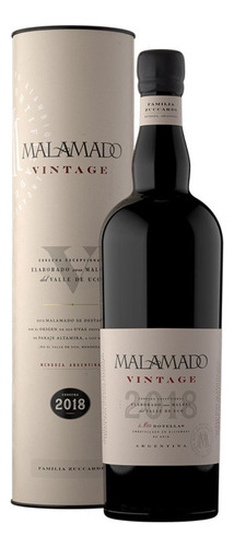 Vino Malamado Malbec Vintage 2018 En Estuche Lata  Zuccardi