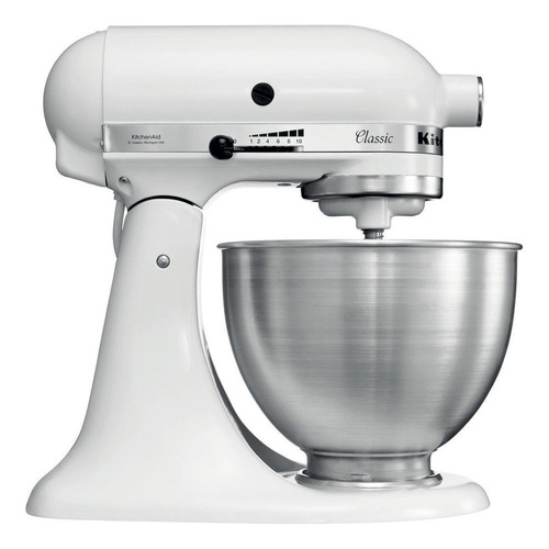 Batidora De Pedestal Kitchenaid Classic K45sswh Blanca