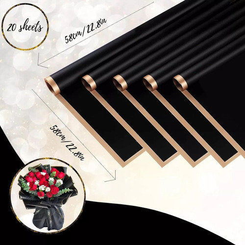 2024 20 Hojas Papel Coreano For Ramos Bouquet Floral