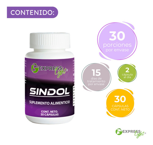 Sindol Antiinflamatorio Natural Express Light 30 Cápsulas Sin Sabor