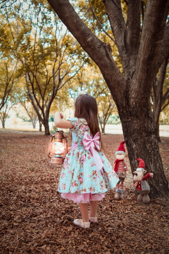 Vestido Infantil Com Laço Nas Costas