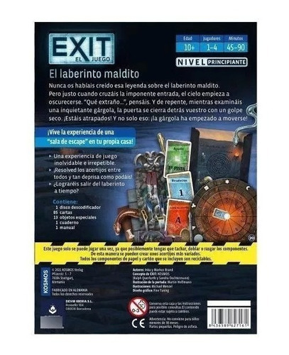 Exit El Laberinto Maldito - Juego Mesa - Español / Diverti