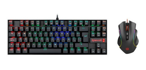 Kit Gamer De Teclado Y Mouse Redragon K552rgb-ba-sp Negr /vc