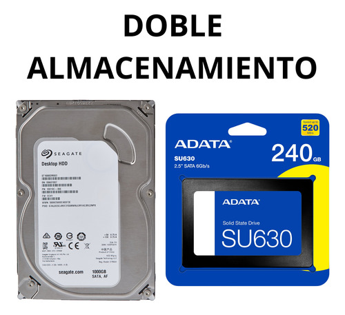 Computadora Ryzen 3200g 16gb Ram 1tb + 240gb Ssd Wifi Monito